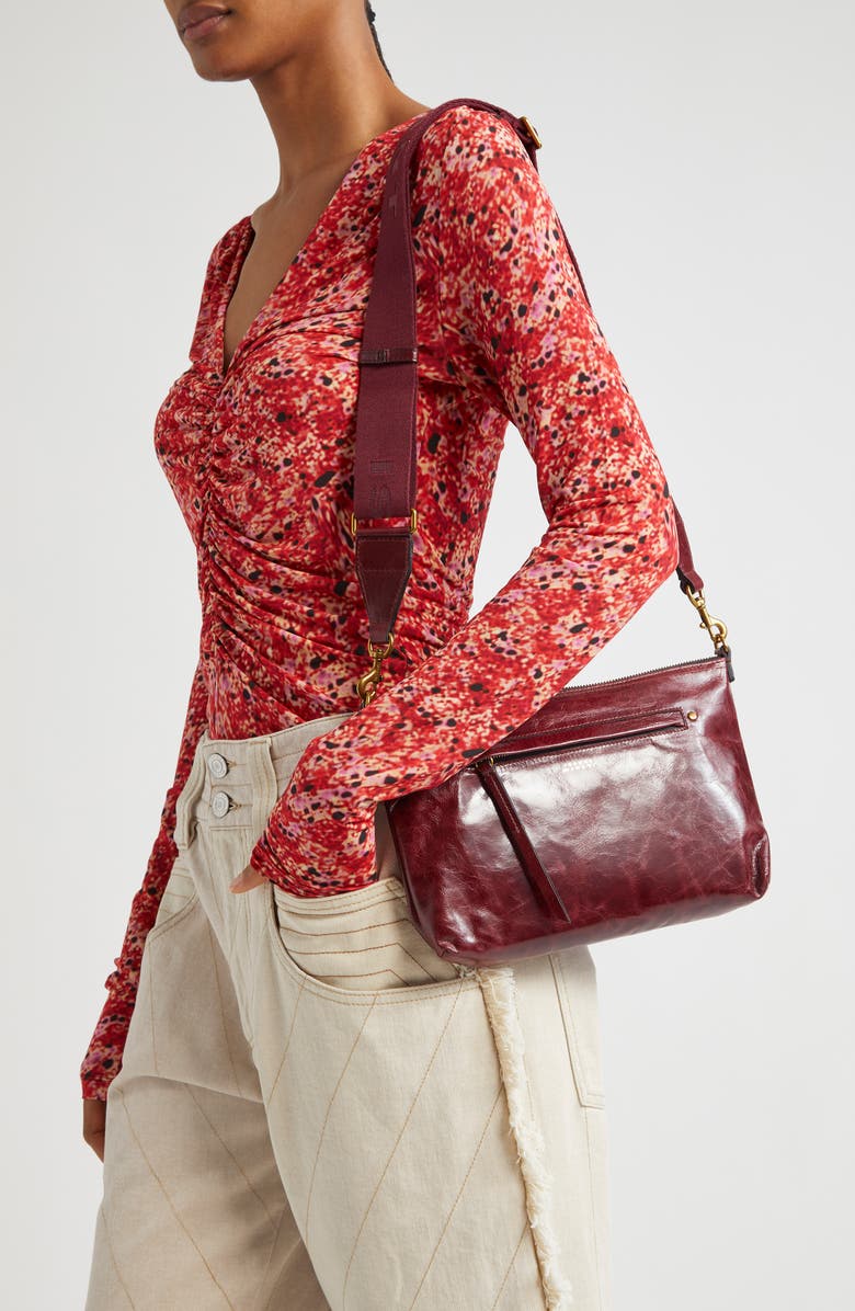 Isabel Marant Nessah Wardy Leather Crossbody Bag, Alternate, color,
