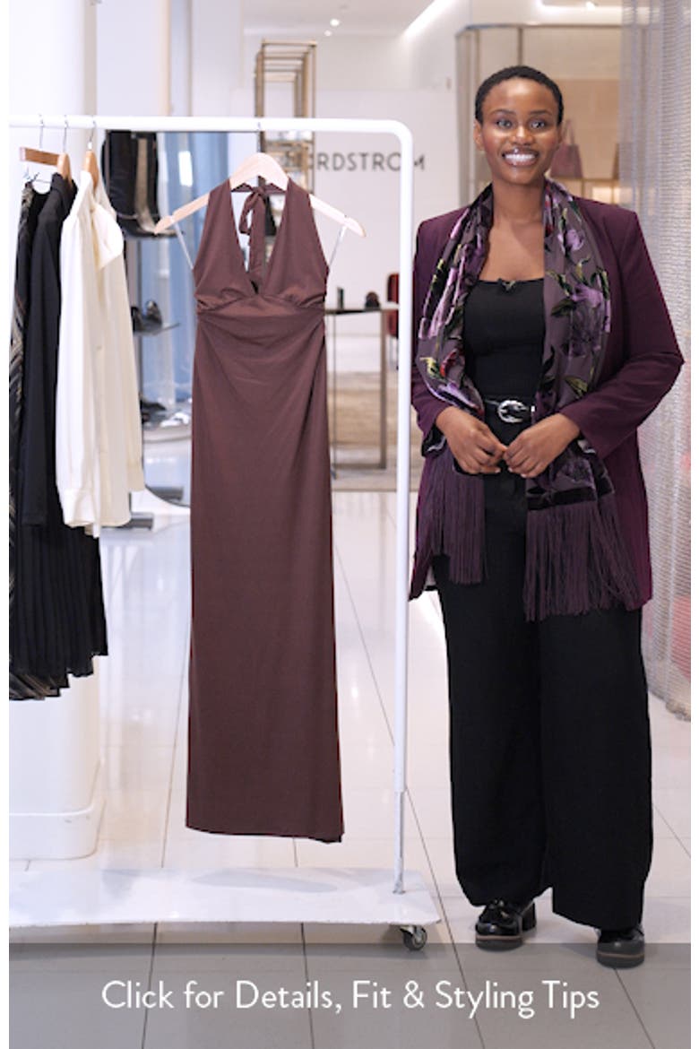Third Charm Alexa Halter Maxi Dress video