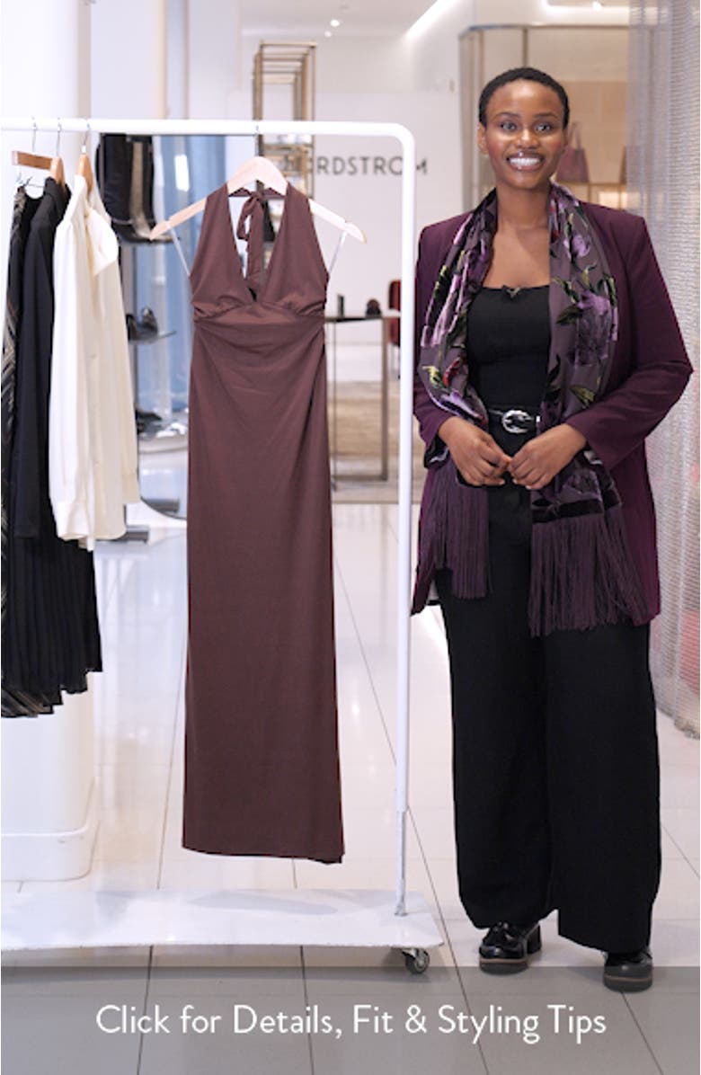 Third Charm Alexa Halter Maxi Dress, sales video thumbnail