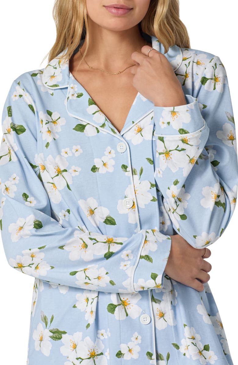 BedHead Pajamas Stretch Cotton Jersey Pajamas, Alternate, color, Magnolia Breeze