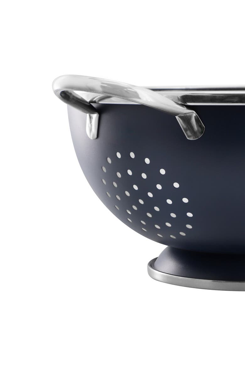 Corden 5 Quart Stainless Steel Colander in Matte Blue, Alternate, color, Blue