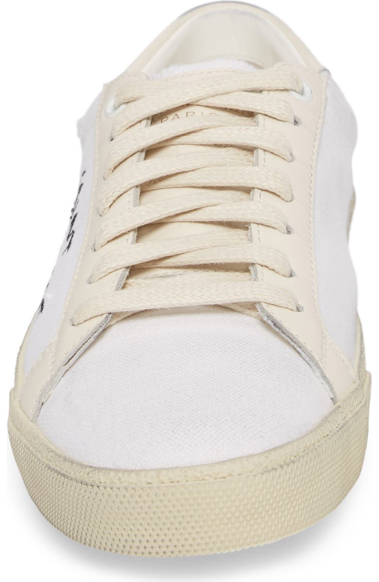 Saint Laurent Court Classic Lace-Up Sneaker, Alternate, color,