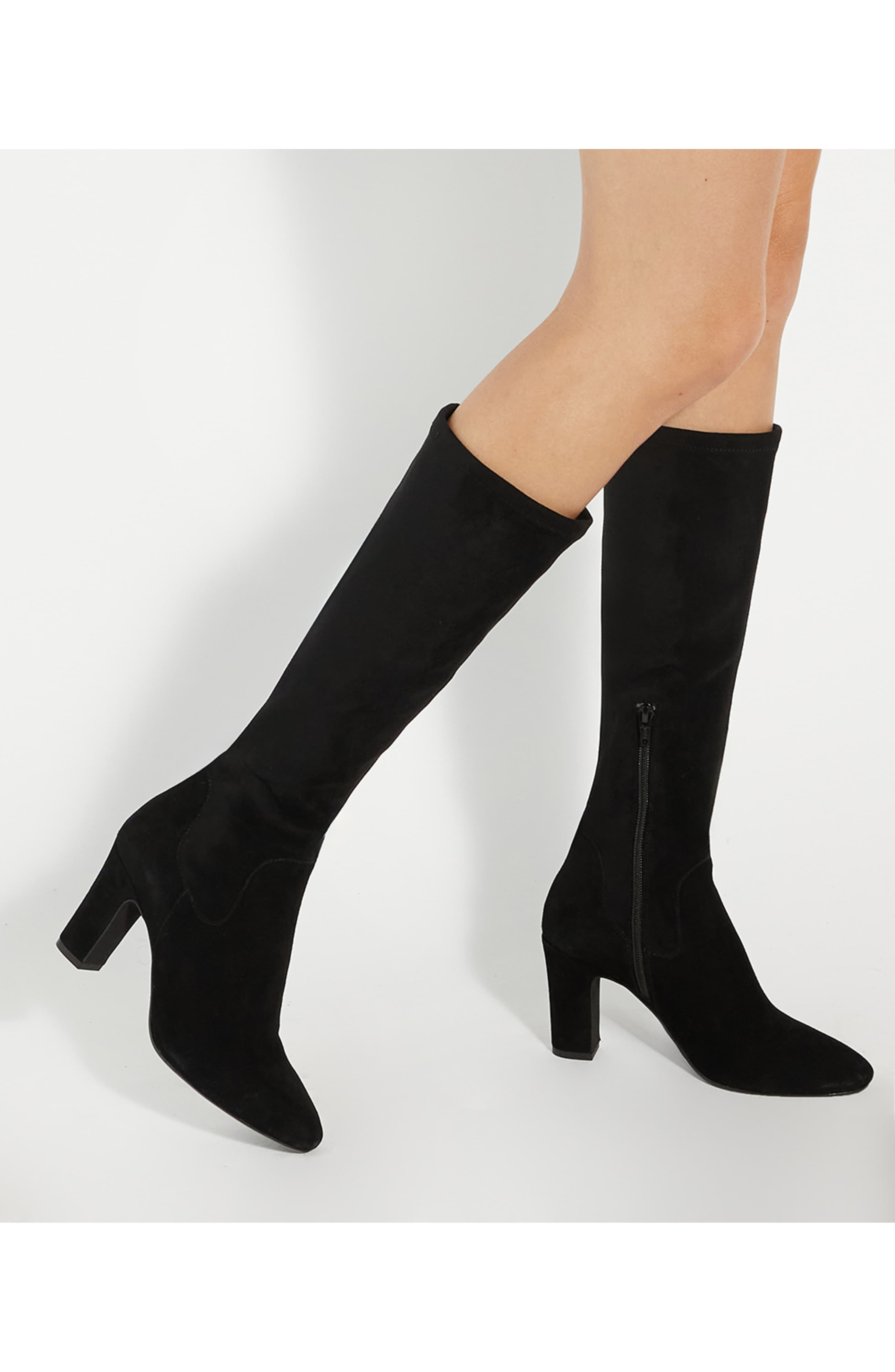 Dune London Simple Knee High Boot, Alternate, color, Black