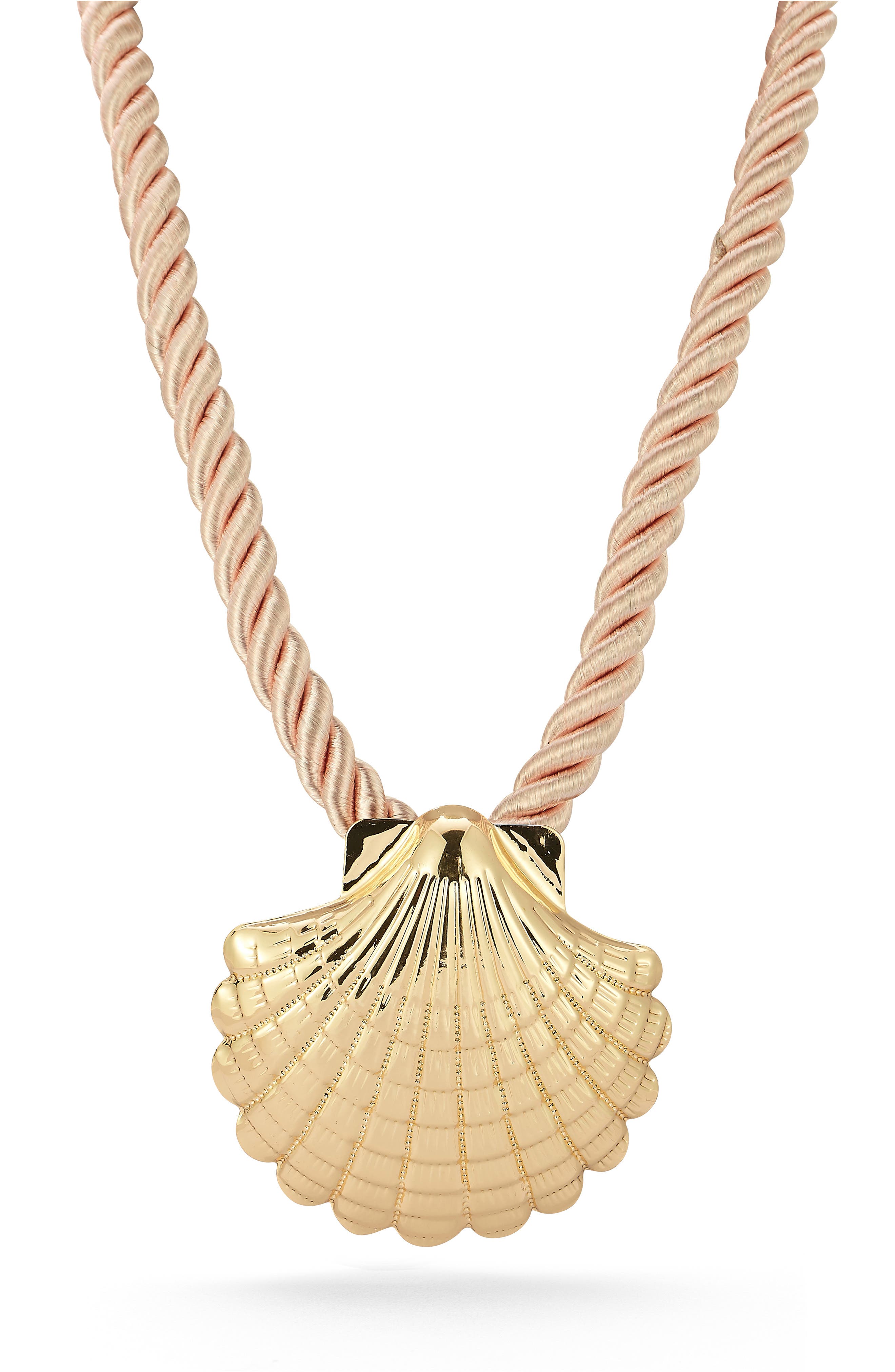 Shell Pendant Cord Necklace