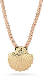 CHLOE AND MADISON Shell Pendant Cord Necklace