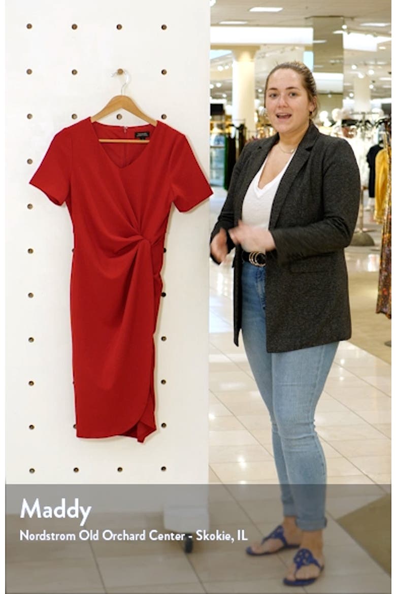 Asymmetrical Knot Sheath Dress video