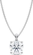 ALLUREZ Round Solitaire Lab Diamond Pendant Necklace 14K 2.50ct