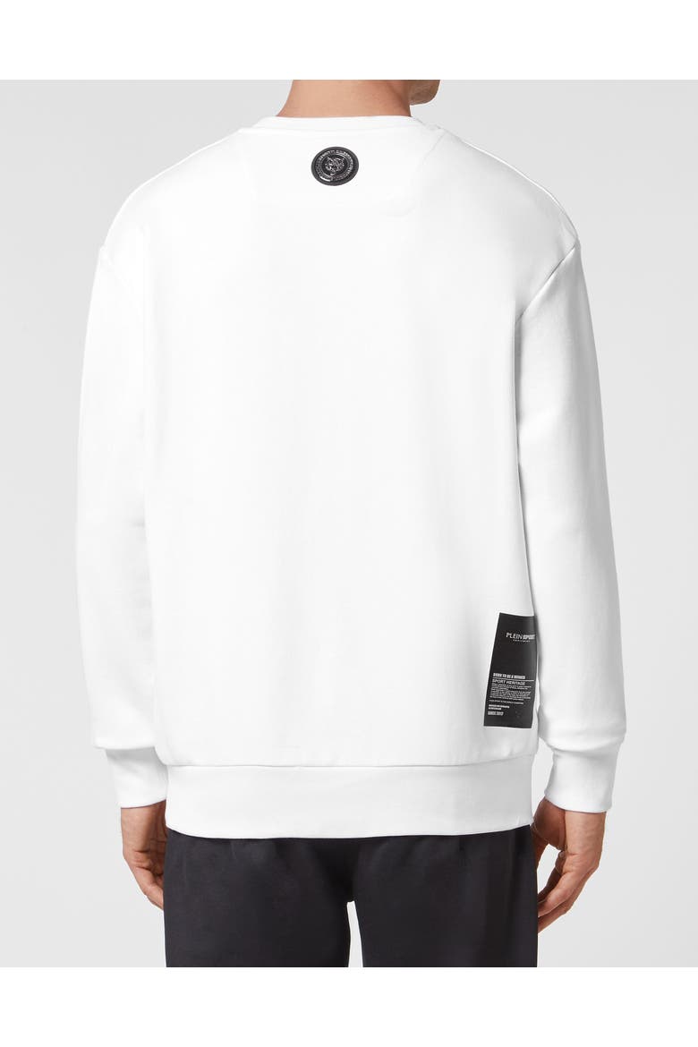 Longsleeve Sweatshirt Tiger Men, Alternate, color, white