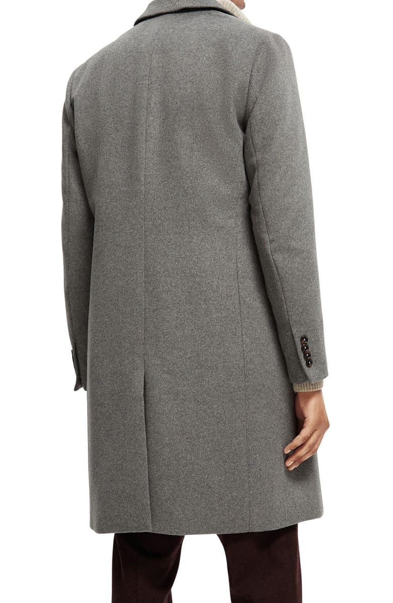 Scotch & Soda Men's Classic Mélange Wool Blend Overcoat, Alternate, color, 
