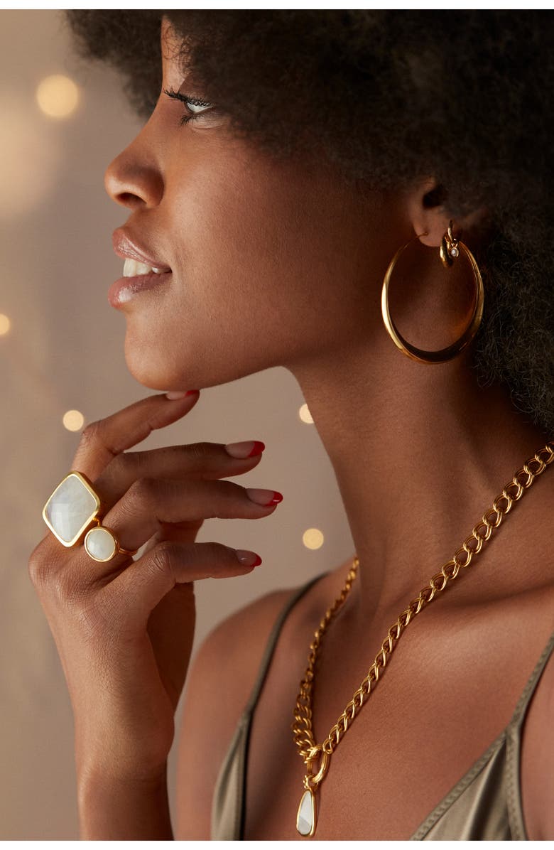 Monica Vinader Medina Round Moonstone Ring, Alternate, color,
