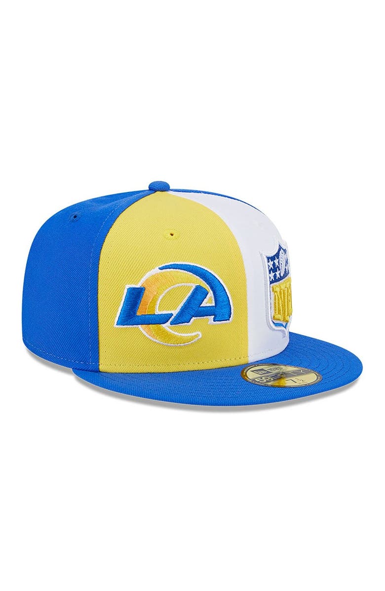 New Era Men's New Era  Gold/Royal Los Angeles Rams 2023 Sideline 59FIFTY Fitted Hat, Main, color, Gold