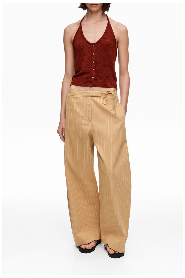 Barrel-Leg Wrap Trousers, Main, color, OCHRE