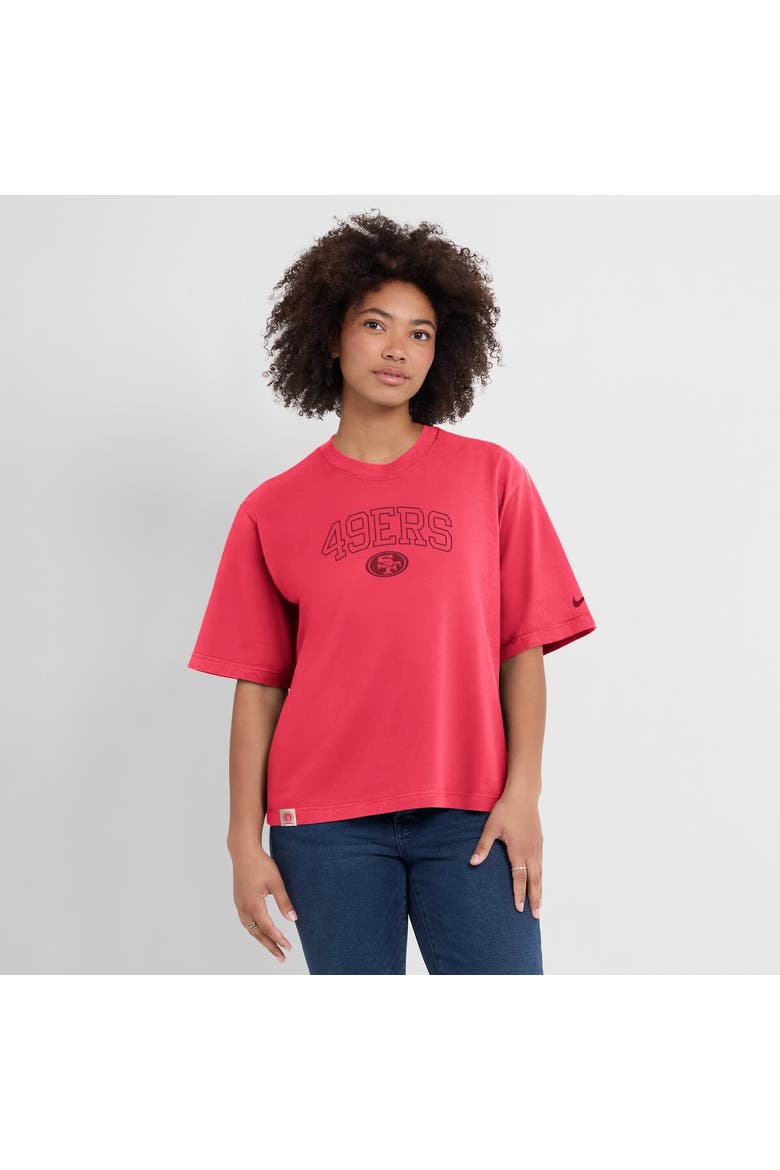 Women's Nike Scarlet San Francisco 49ers Glory Arch Boxy T-Shirt, Alternate, color, Scarlet