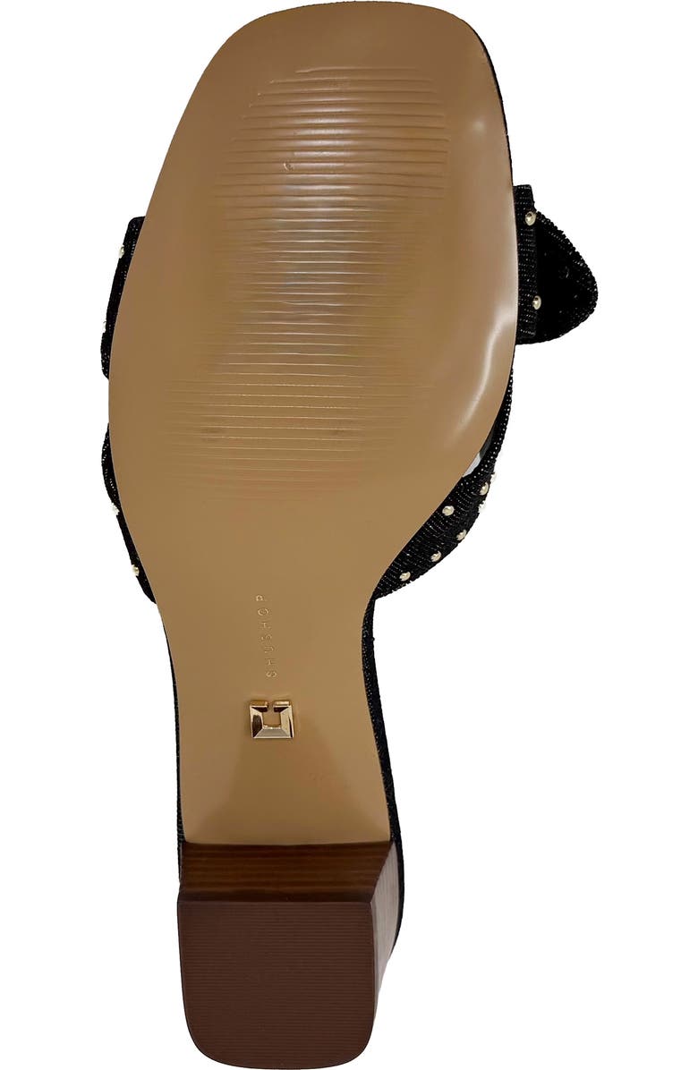 SHUSHOP Guinivere Studded Slide Sandal, Alternate, color, Black Denim