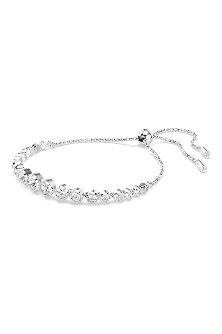 Imber Crystal Slider Bracelet, Alternate, color, CRYSTAL/ SILVER