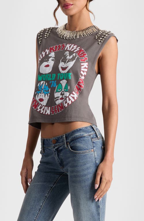 Alice And Olivia Micah Embellished Muscle Tee In Multi