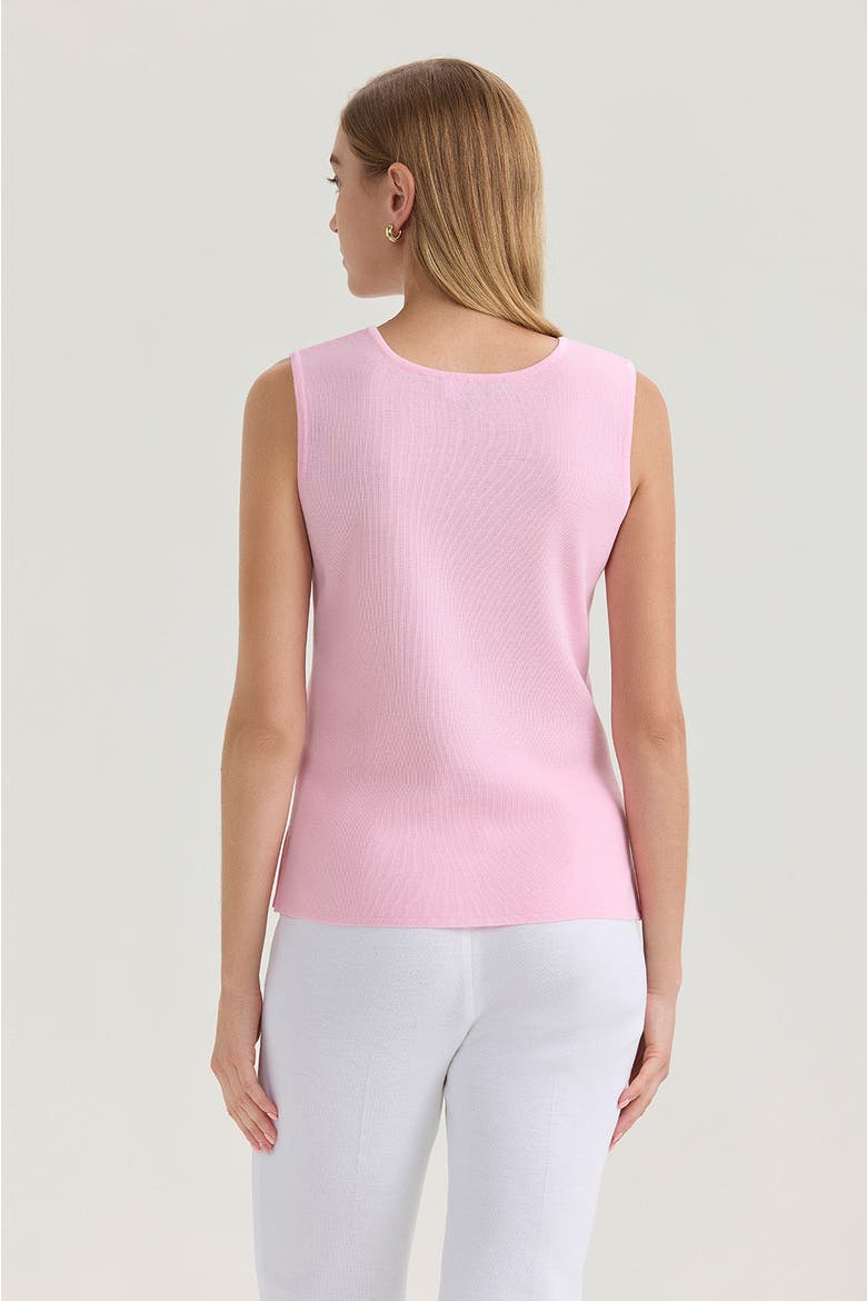 Mid Length Scoop Neck Knit Tank, Alternate, color, Perfect Pink