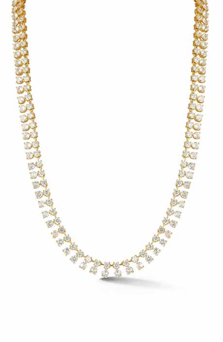Cubic Zirconia Double Row Necklace