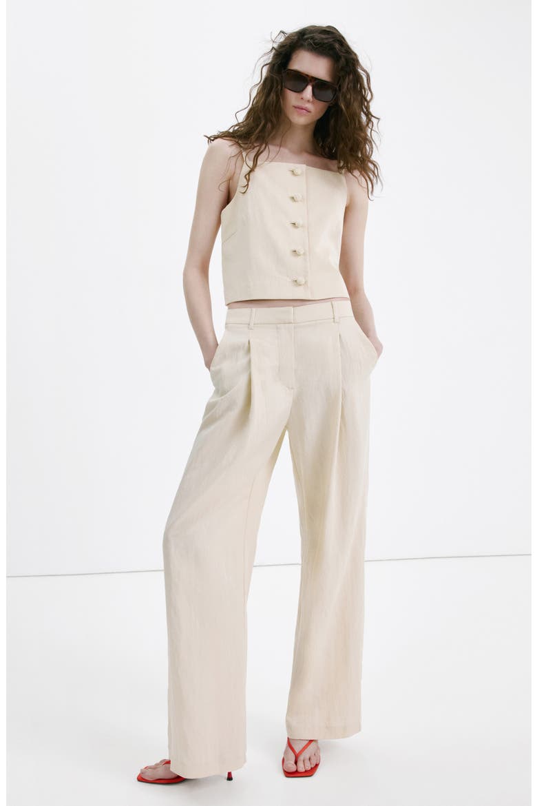 Square Neck Button Front Top, Alternate, color, LIGHT/ PASTEL GREY