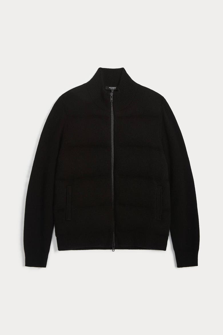 Didier Cashmere Puffer Jacket, Alternate, color, Black