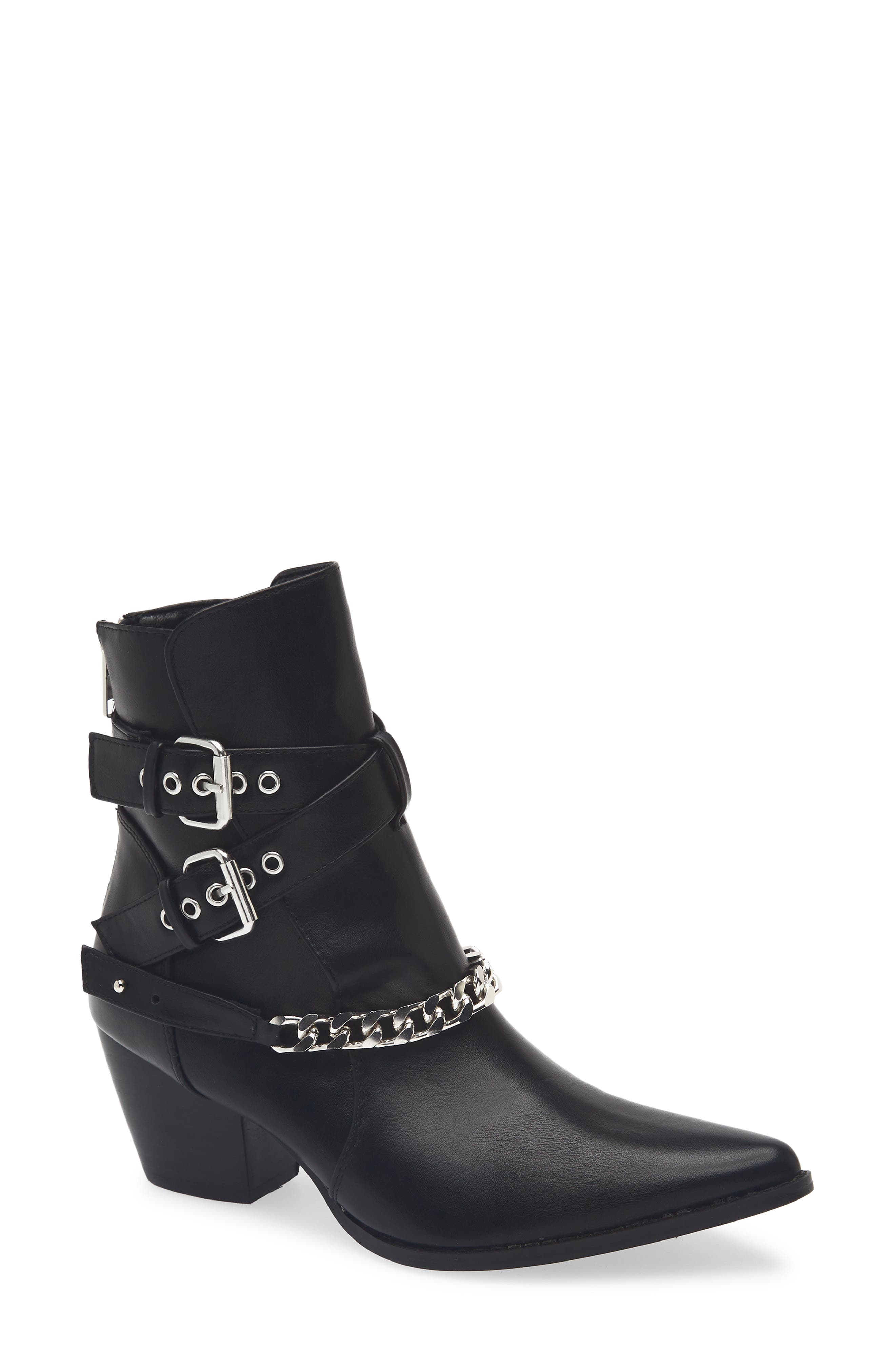 Jill Buckle Chain Trim Bootie