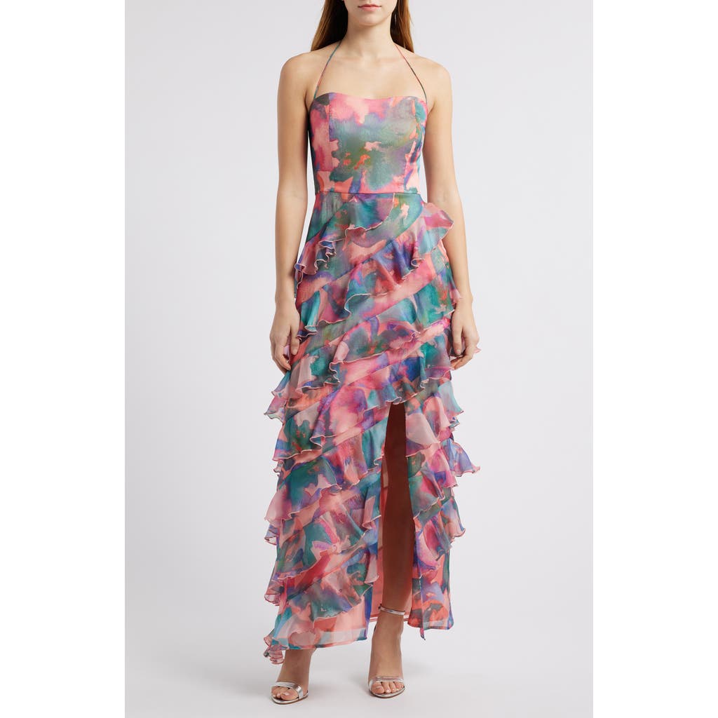 HUTCH HUTCH RUFFLE MAXI DRESS