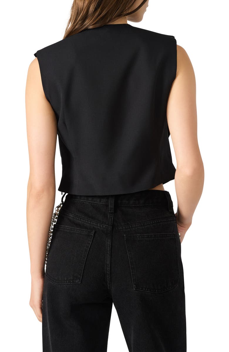 Steve Madden Ayanna Sleeveless Crop Top, Alternate, color, Black