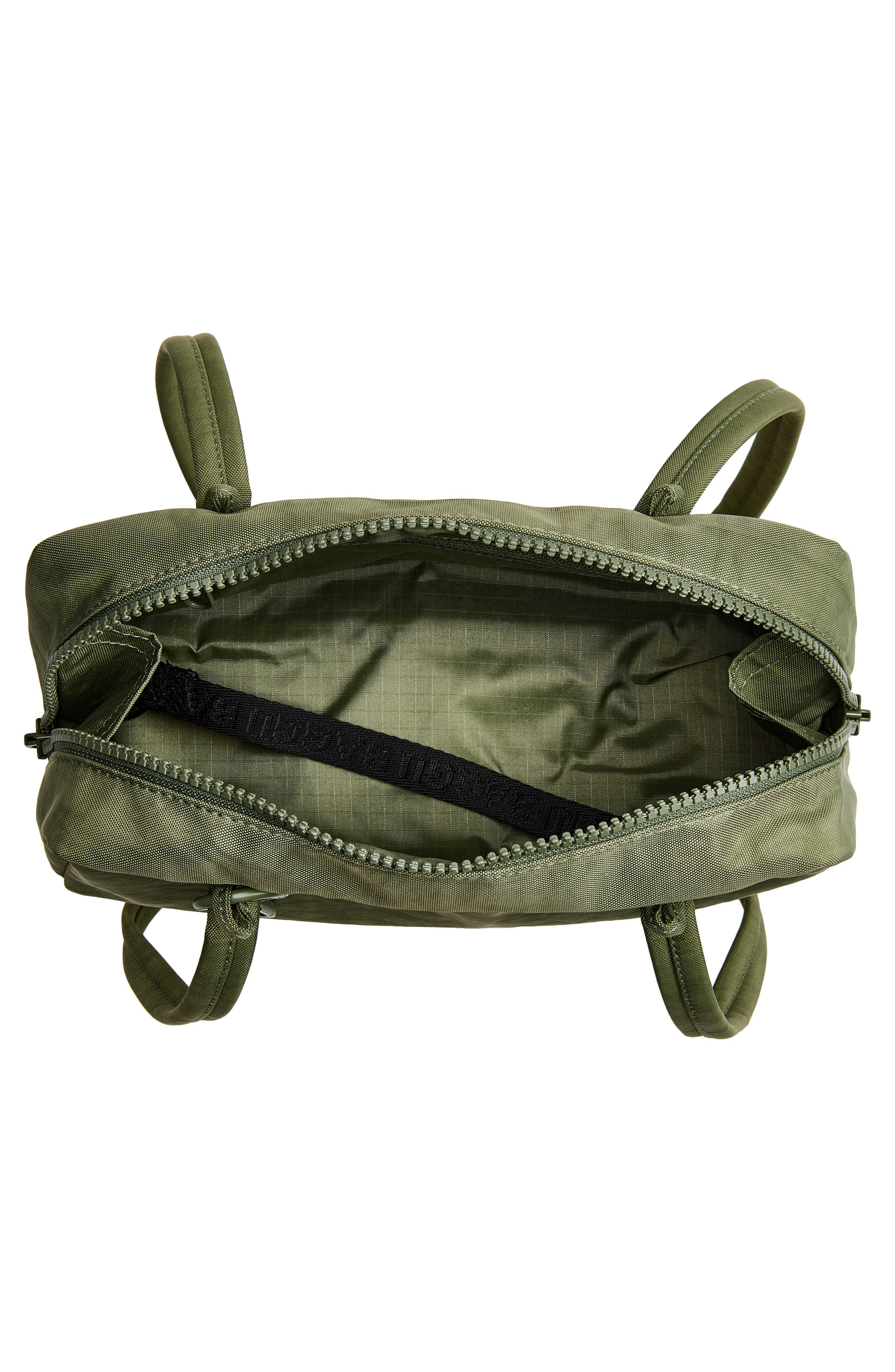 Small Recycled Nylon Bowler Bag, Alternate, color, CAPER