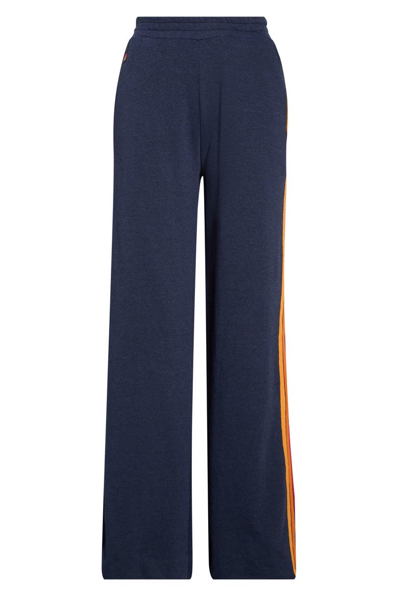 5-Stripe Wide Leg Sweatpants, Alternate, color, NAVY
