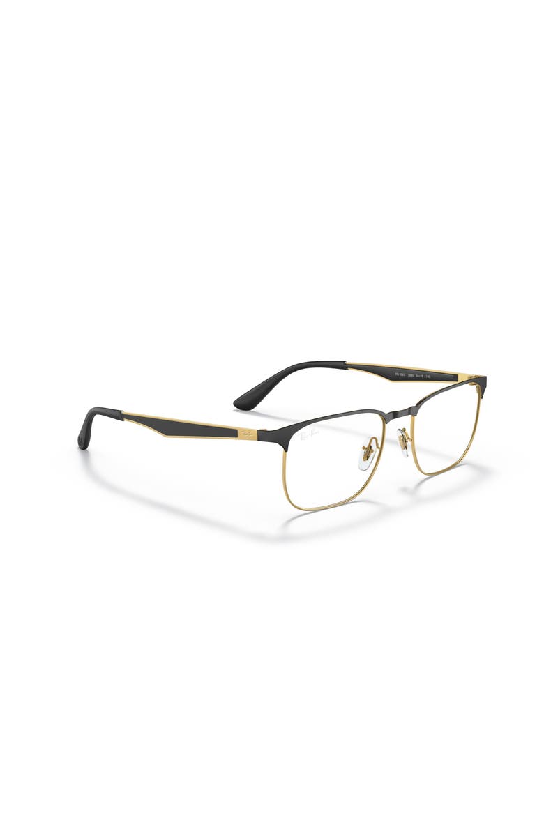 Ray-Ban 54mm Square optical glasses, Alternate, color, Black