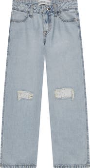 abercrombie kids Kids' Ripped Wide Leg Jeans