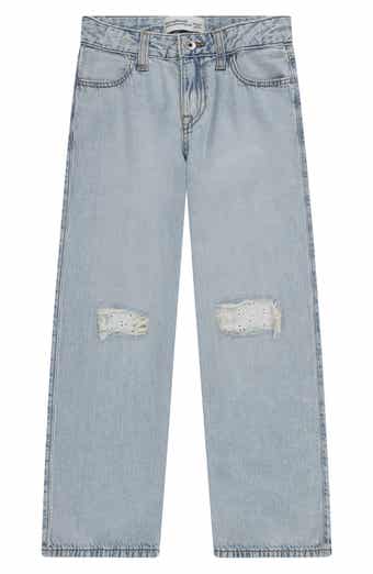 Kids' Ripped Wide Leg Jeans