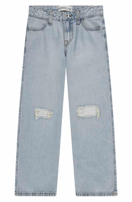 Kids' Ripped Wide Leg Jeans