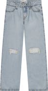 abercrombie kids Kids' Ripped Wide Leg Jeans