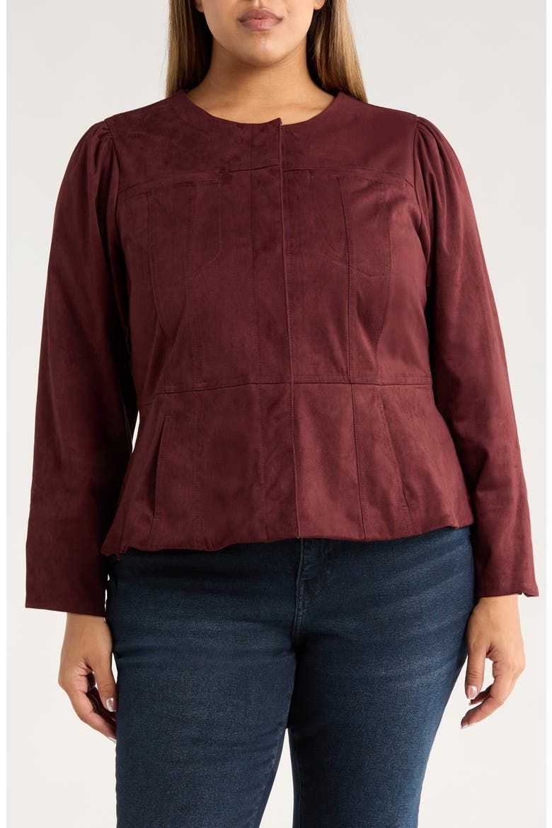 Peplum Jacket, Alternate, color, OXBLOOD