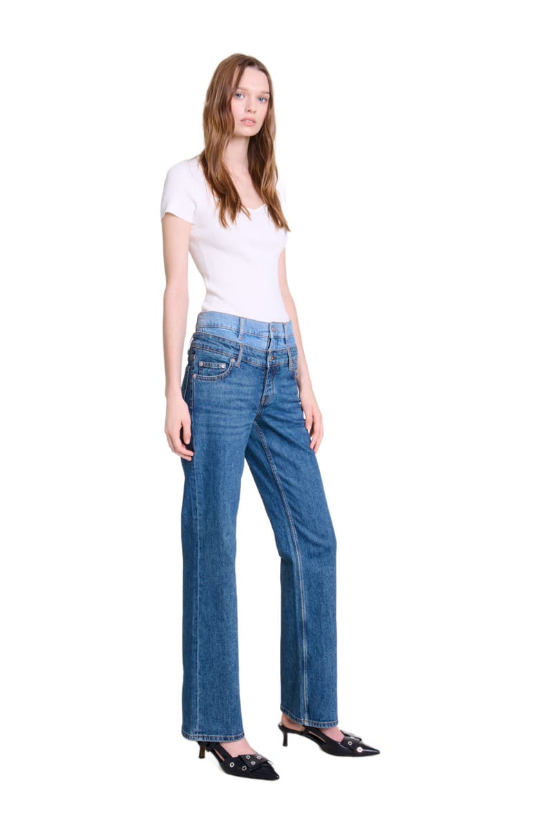 maje Knit top, Main, color, Ecru