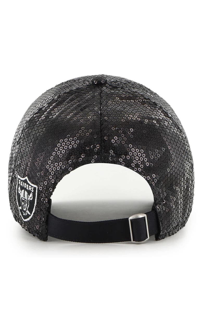 '47 Women's '47  Black Las Vegas Raiders Dazzle Clean Up Adjustable Hat, Alternate, color, Black