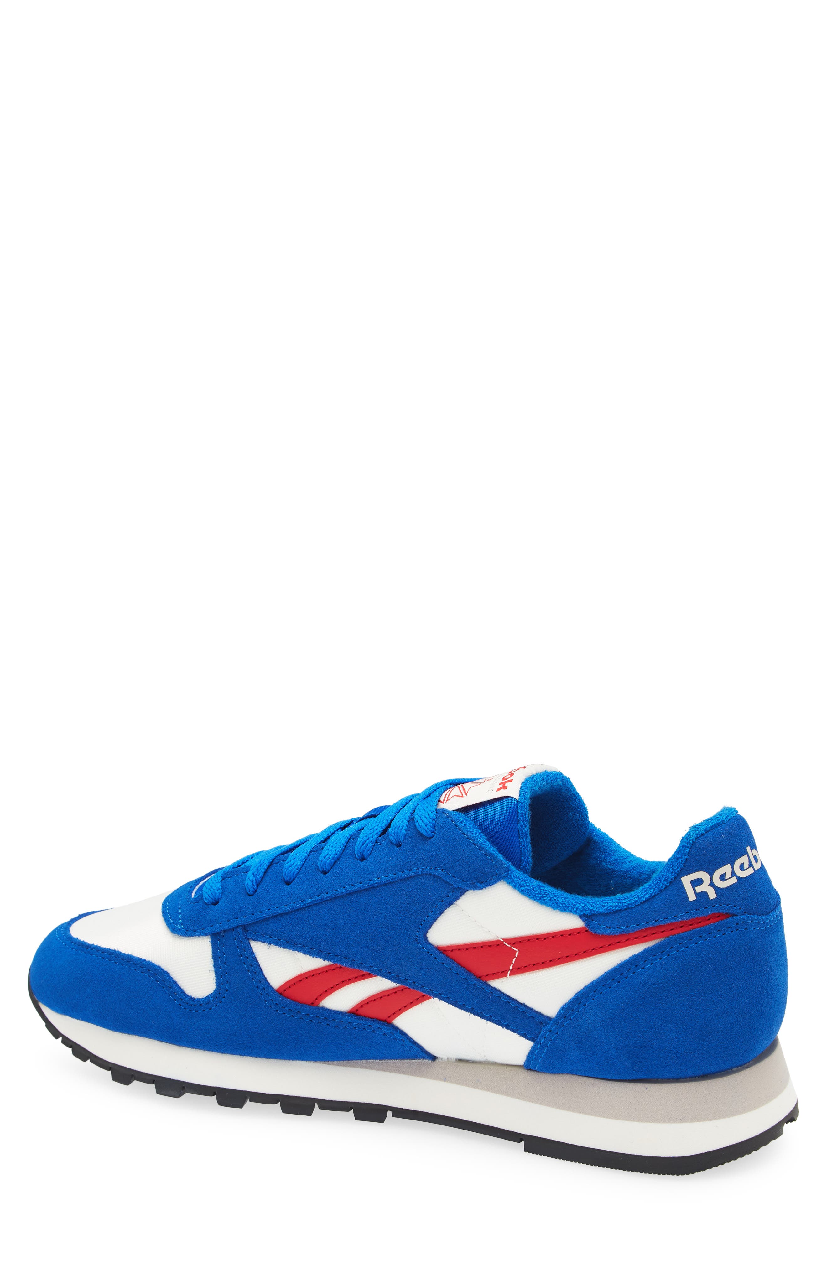 Reebok Classic Leather Sneaker, Alternate, color, Chalk/ Optimum Blue/Vector Red