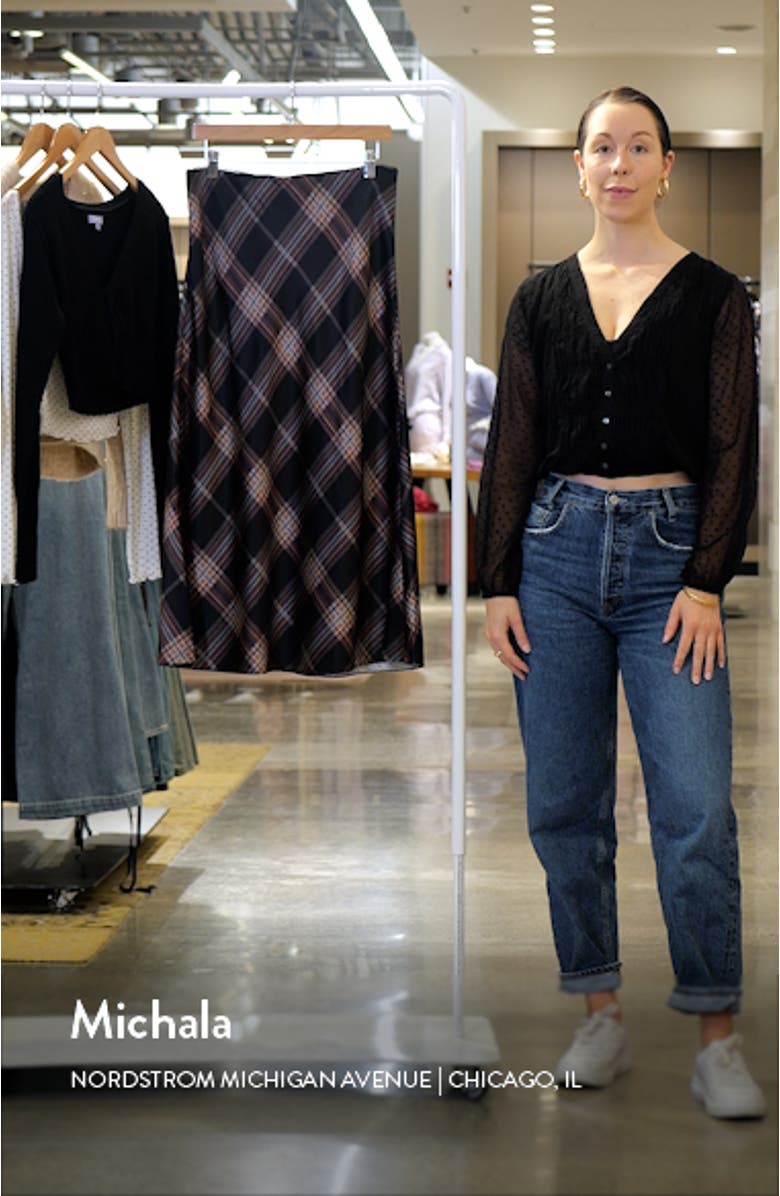 Plaid Satin Slipskirt, sales video thumbnail