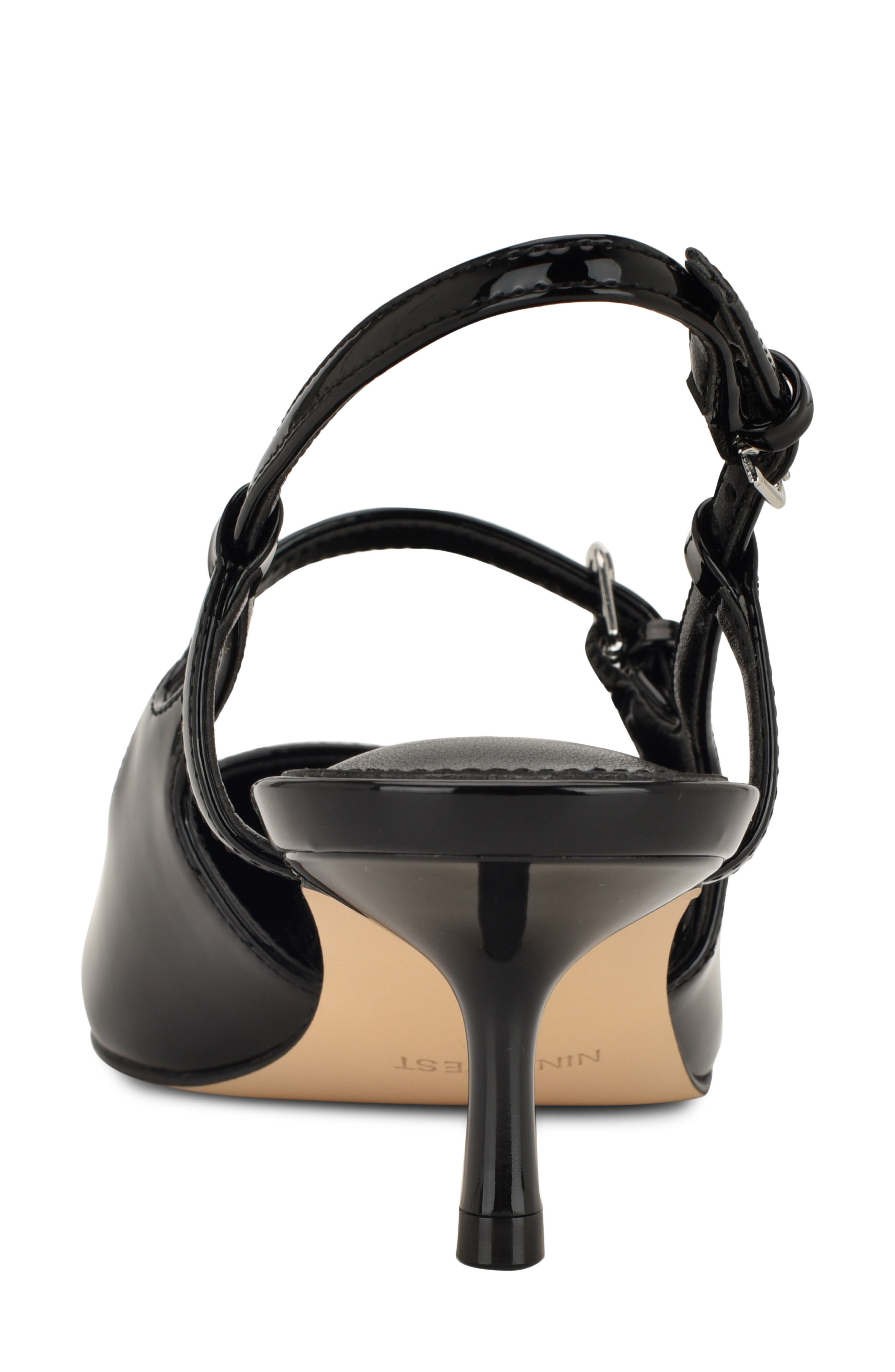 Nine West Amayo Slingback Pointed Toe Kitten Heel Pump, Alternate, color, 