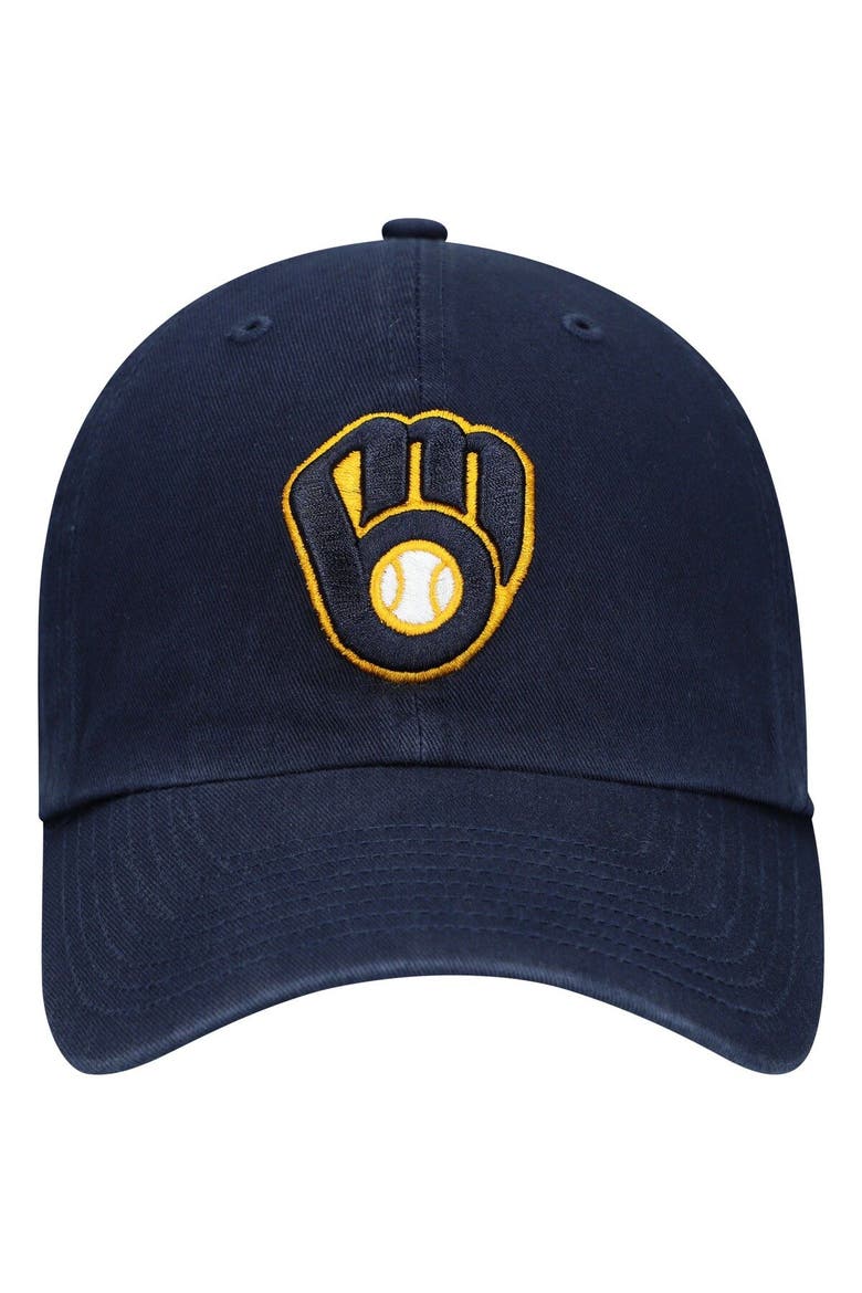 Men's '47 Navy Milwaukee Brewers Clean Up Adjustable Hat, Alternate, color, Navy