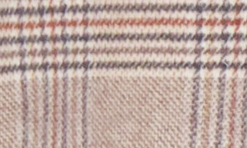 Ookie & Lala Plaid Wool Blend Shacket In Camel Plaid
