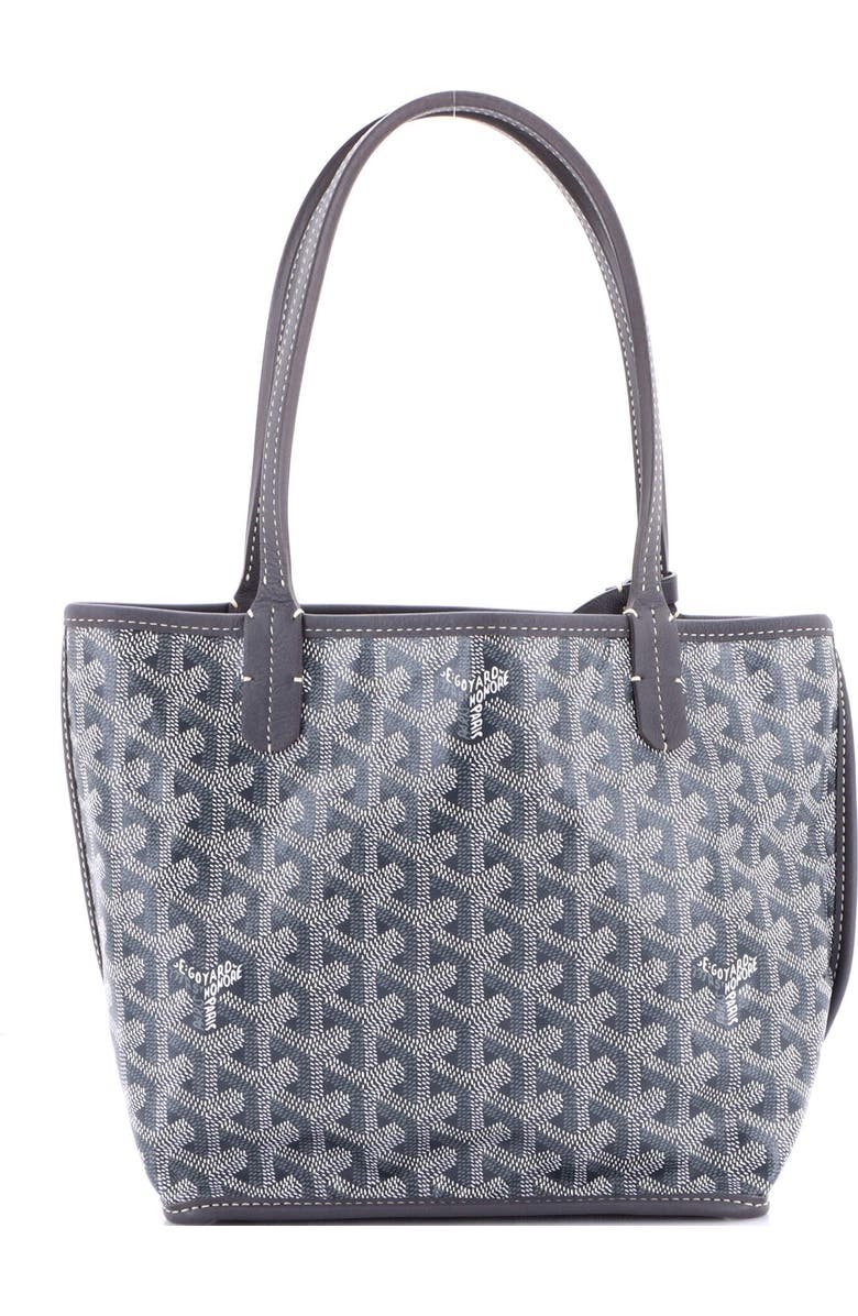 Pre-Owned Goyard Anjou Reversible Tote Coated Canvas Mini, Main, color, Gray