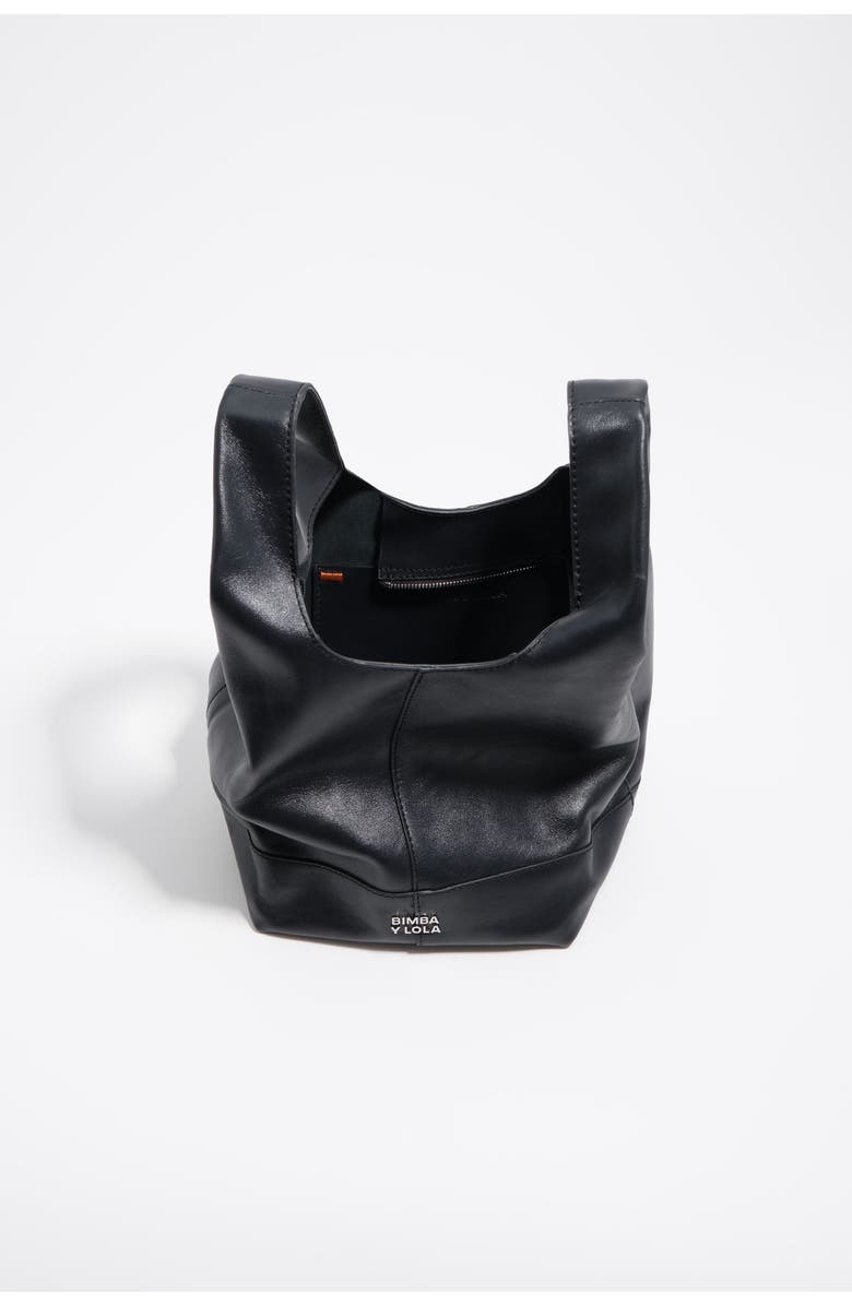 Bimba y Lola Medium Leather Tote Bag, Alternate, color, Petrol