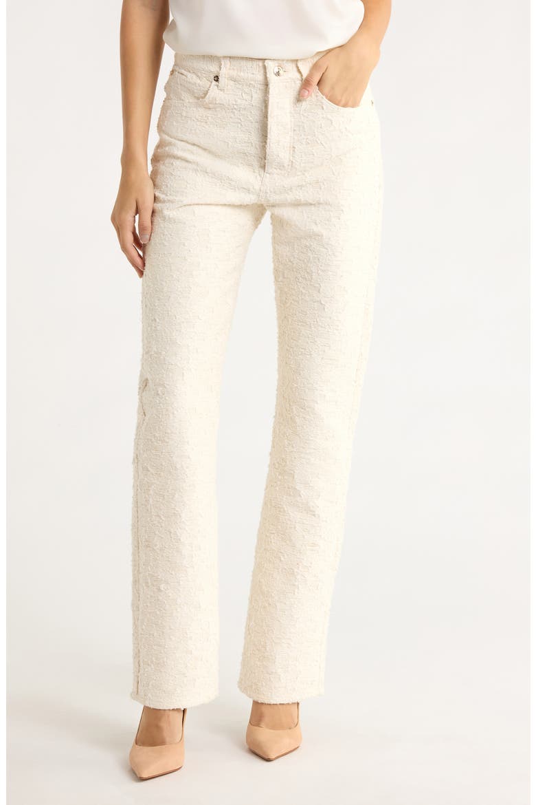 The Jacquard Vertical Straight Leg Jeans, Main, color, WOMAN