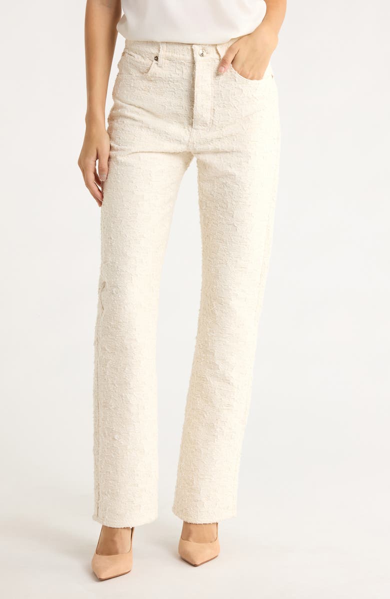 FRAME The Jacquard Vertical Straight Leg Jeans, Main, color, Woman