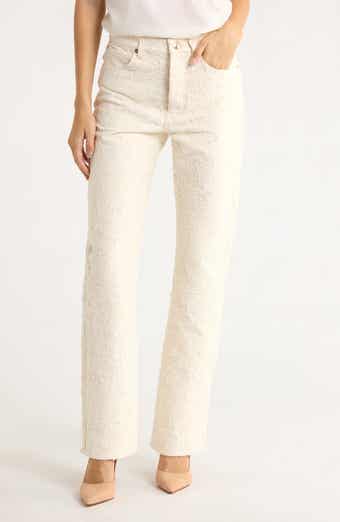FRAME The Jacquard Vertical Straight Leg Jeans