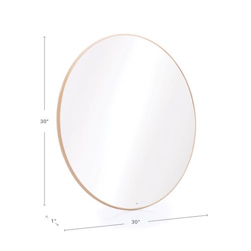 Kaplan Early Learning Company Circular Wall Mounted Mirror In Brown