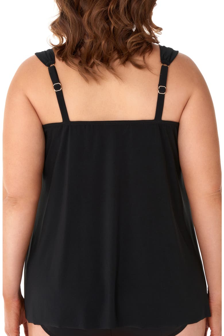 Dazzle Tankini Top, Alternate, color, BLACK