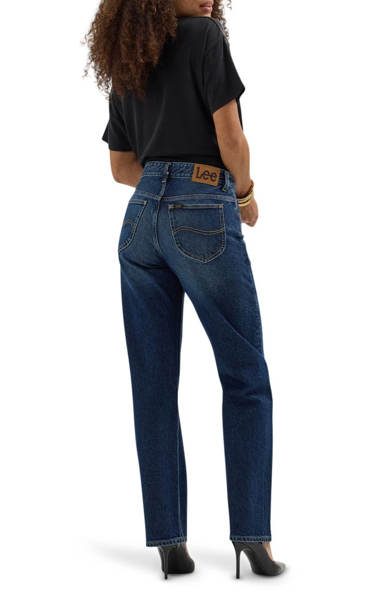 Lee Rider Classic High Waist Straight Leg Jeans, Alternate, color, Hyper Dark